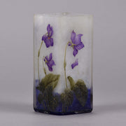 Daum Violettes Cameo Glass Vase