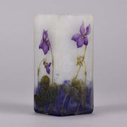 Daum Violettes Cameo Glass Vase