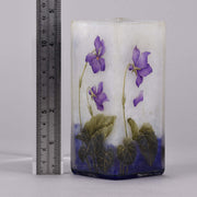 Daum Violettes Cameo Glass Vase