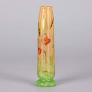 Daum Vase - Wheat Stalk & Poppies Art Nouveau Vase - Hickmet Fine Arts