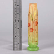 Daum Vase - Wheat Stalk & Poppies Art Nouveau Vase - Hickmet Fine Arts