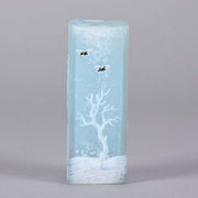 Daum Vase Winter Blackbirds - Art Nouveau Cameo Vase Hickmet Fine Arts