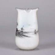 Daum Dutch Winter Vase - Art Nouveau Cameo Vase - Hickmet Fine Arts