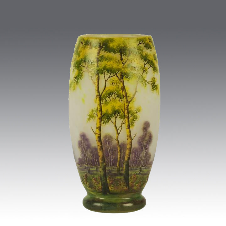 Daum Summer Landscape Vase - Art Nouveau