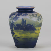 Landscape Vase - De Vez Cameo Glass Vase - Hickmet Fine Art