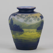 Landscape Vase - De Vez Cameo Glass Vase - Hickmet Fine Art