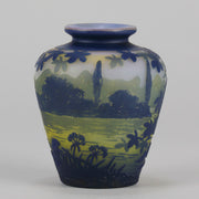 Landscape Vase - De Vez Cameo Glass Vase - Hickmet Fine Art