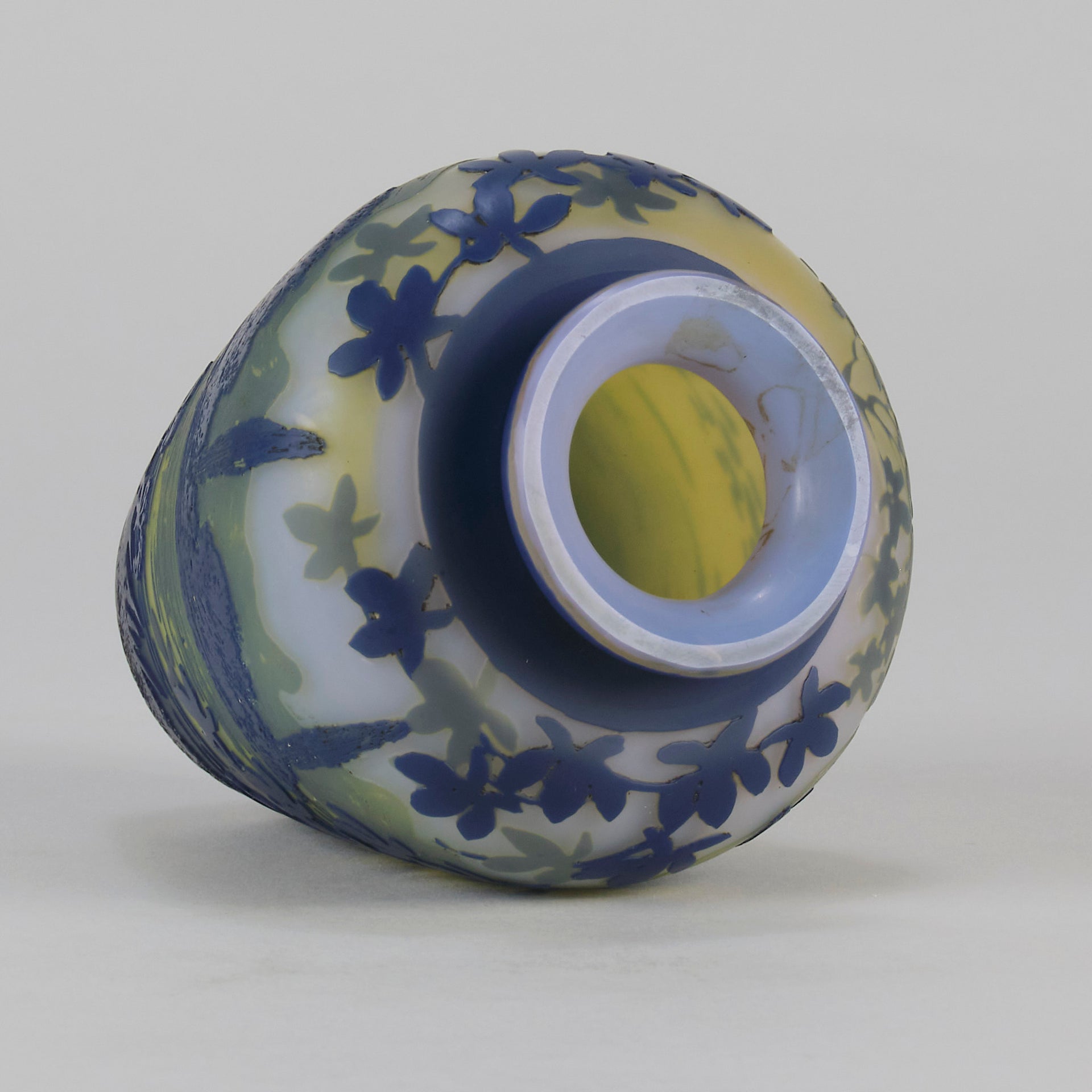 Landscape Vase - De Vez Cameo Glass Vase - Hickmet Fine Art