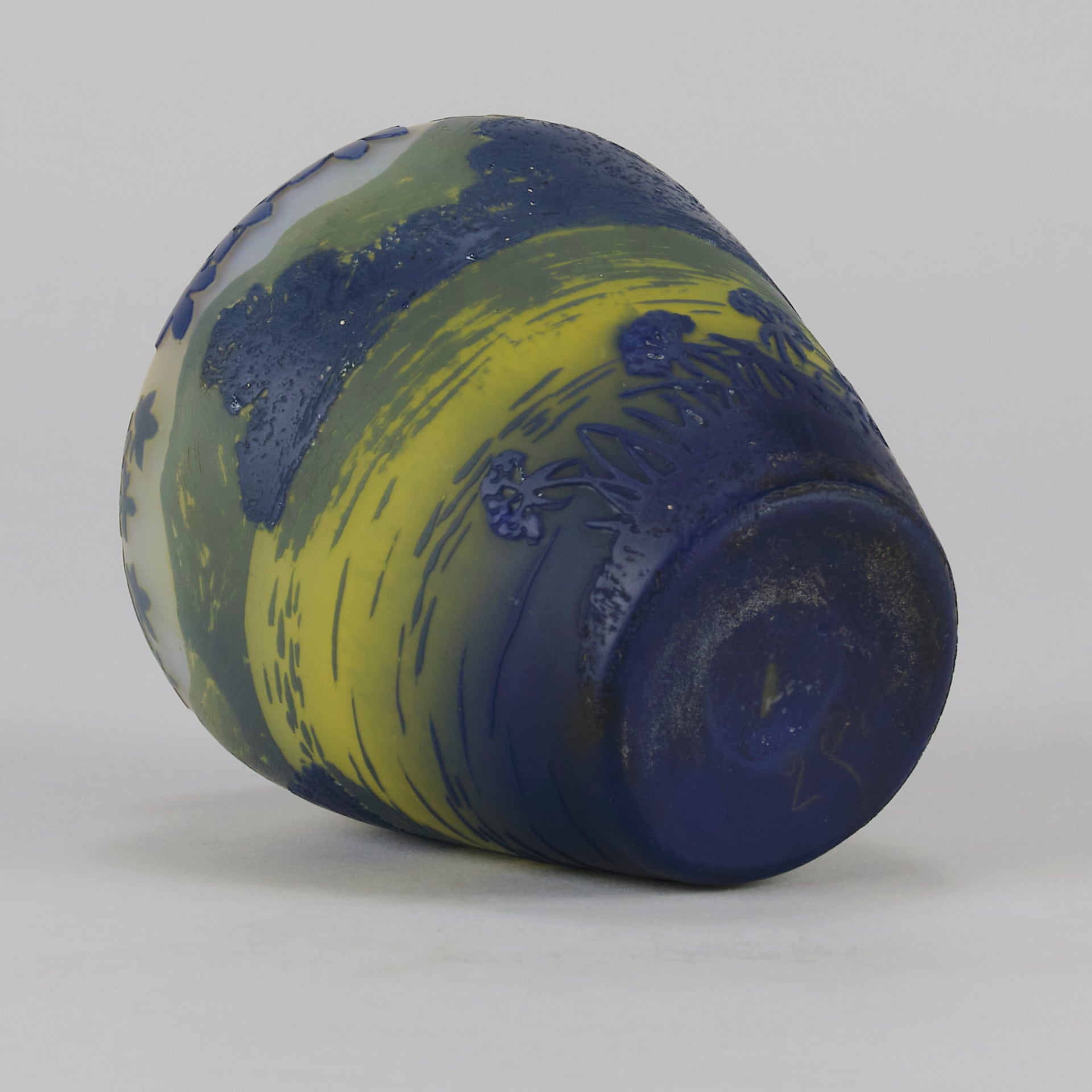 Landscape Vase - De Vez Cameo Glass Vase - Hickmet Fine Art