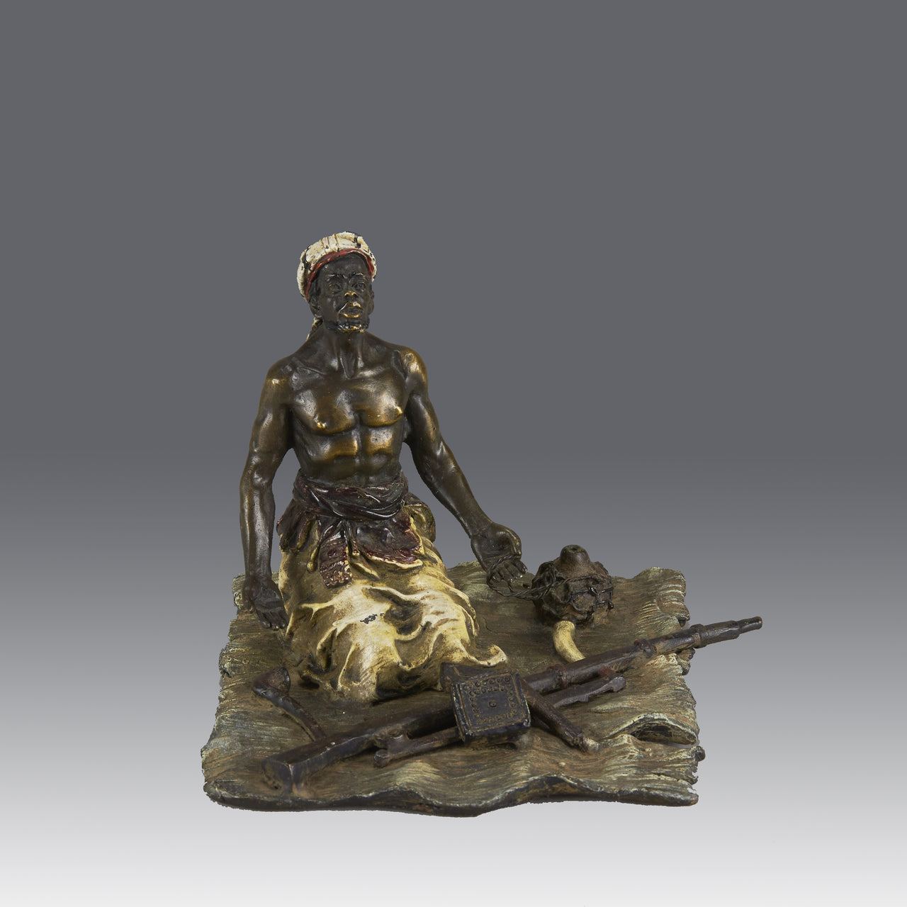 "Seated Arms Dealer" by Franz Bergman