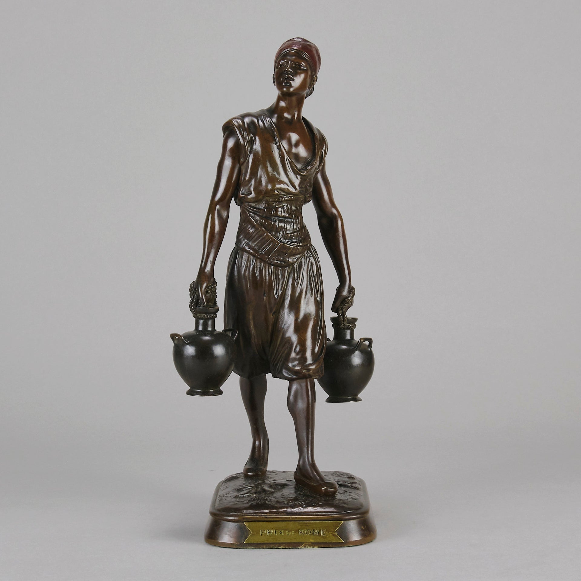 Debut Arab Water Carrier - Art Nouveau Bronze - Hickmet Fine Arts