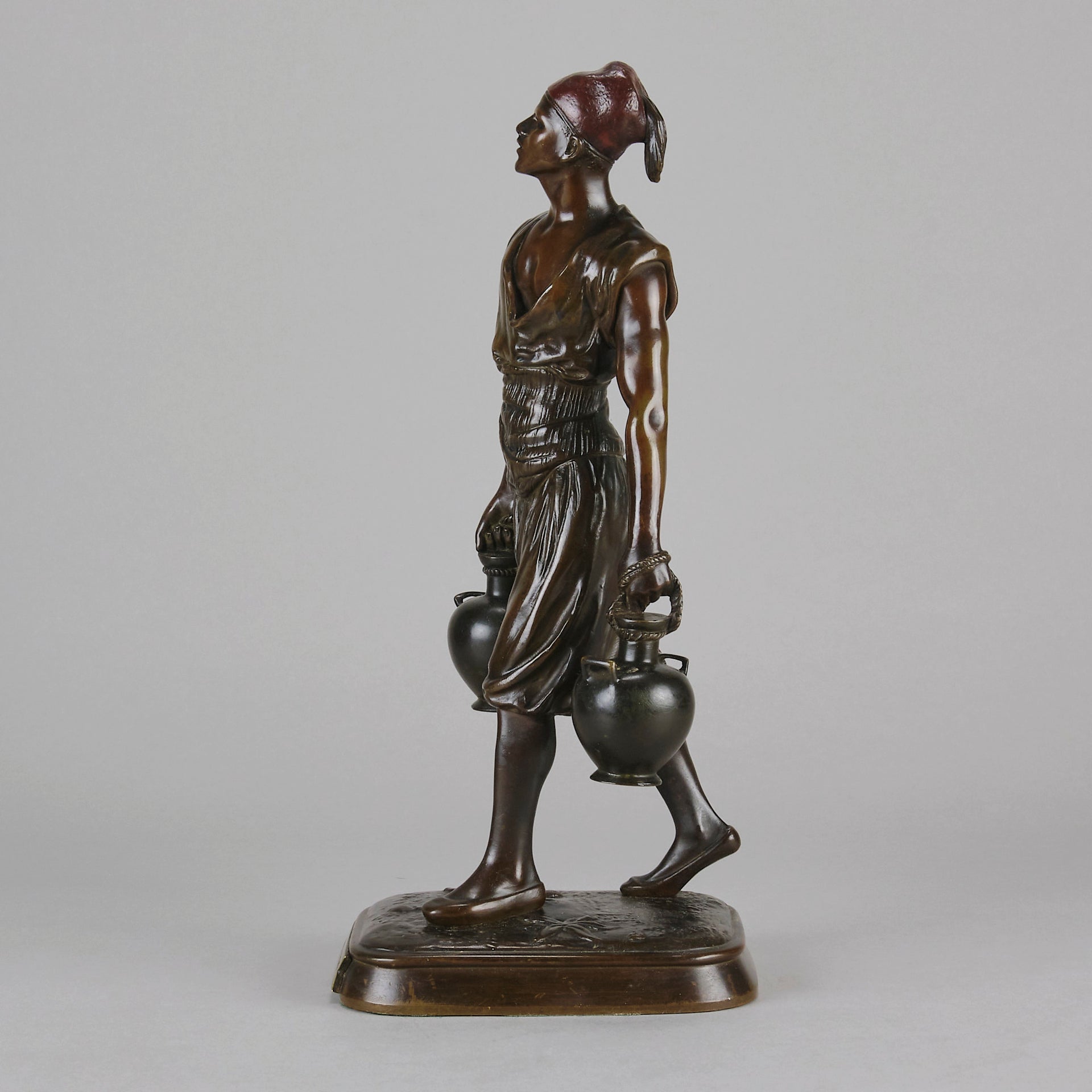 Debut Arab Water Carrier - Art Nouveau Bronze - Hickmet Fine Arts