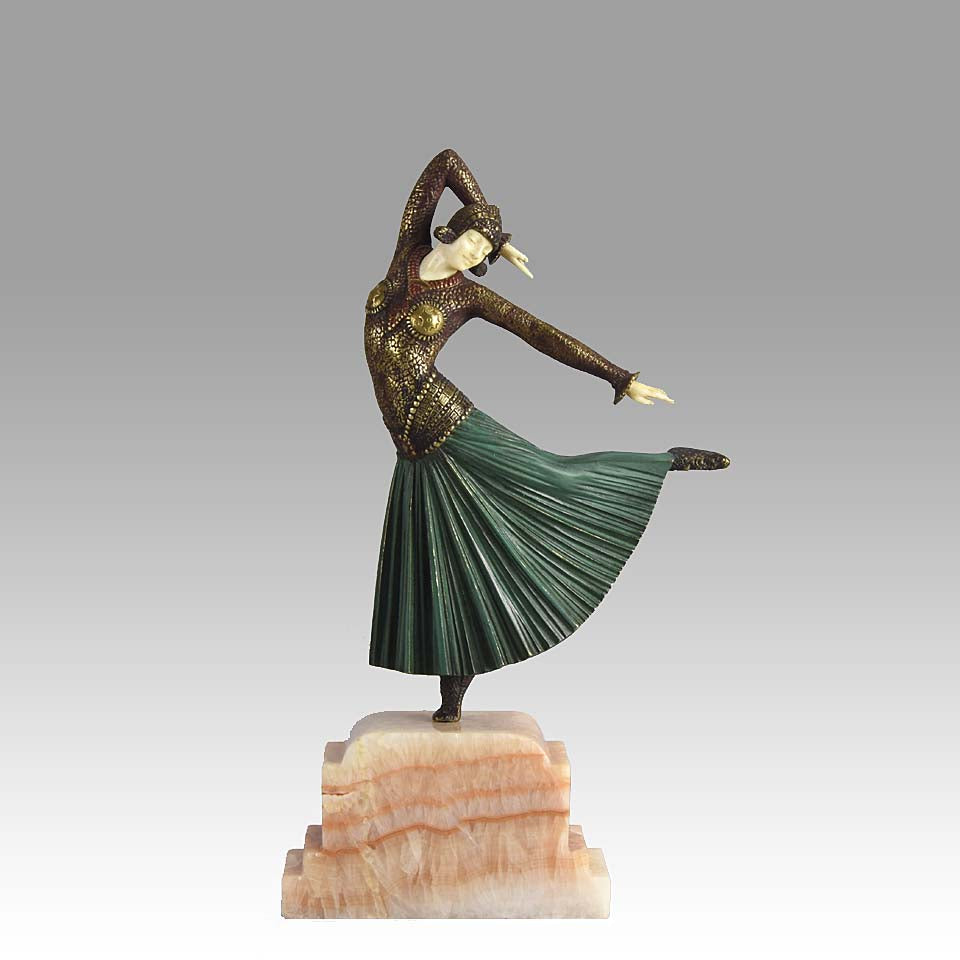 Chiparus Ayouta Art Deco Bronze Figure 