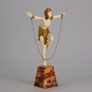 Chiparus Chain Dancer - Art Deco Bronze & Ivory - Chiparus Bronze - Hickmet Fine Arts