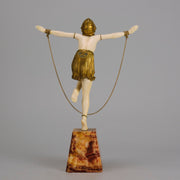 Chiparus Chain Dancer - Art Deco Bronze & Ivory - Chiparus Bronze - Hickmet Fine Arts