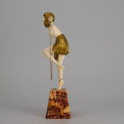 Chiparus Chain Dancer - Art Deco Bronze & Ivory - Chiparus Bronze - Hickmet Fine Arts