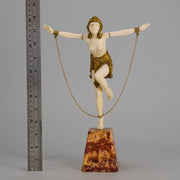 Chiparus Chain Dancer - Art Deco Bronze & Ivory - Chiparus Bronze - Hickmet Fine Arts