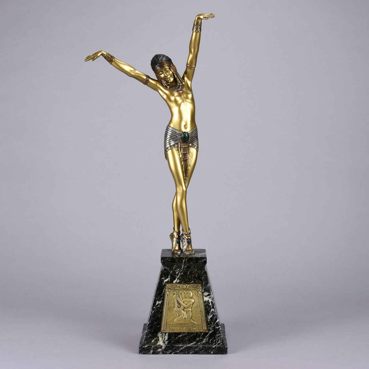 Demetre Chiparus Egyptian Dancer - Art Deco Bronze Sculpture -Hickmet Fine Arts