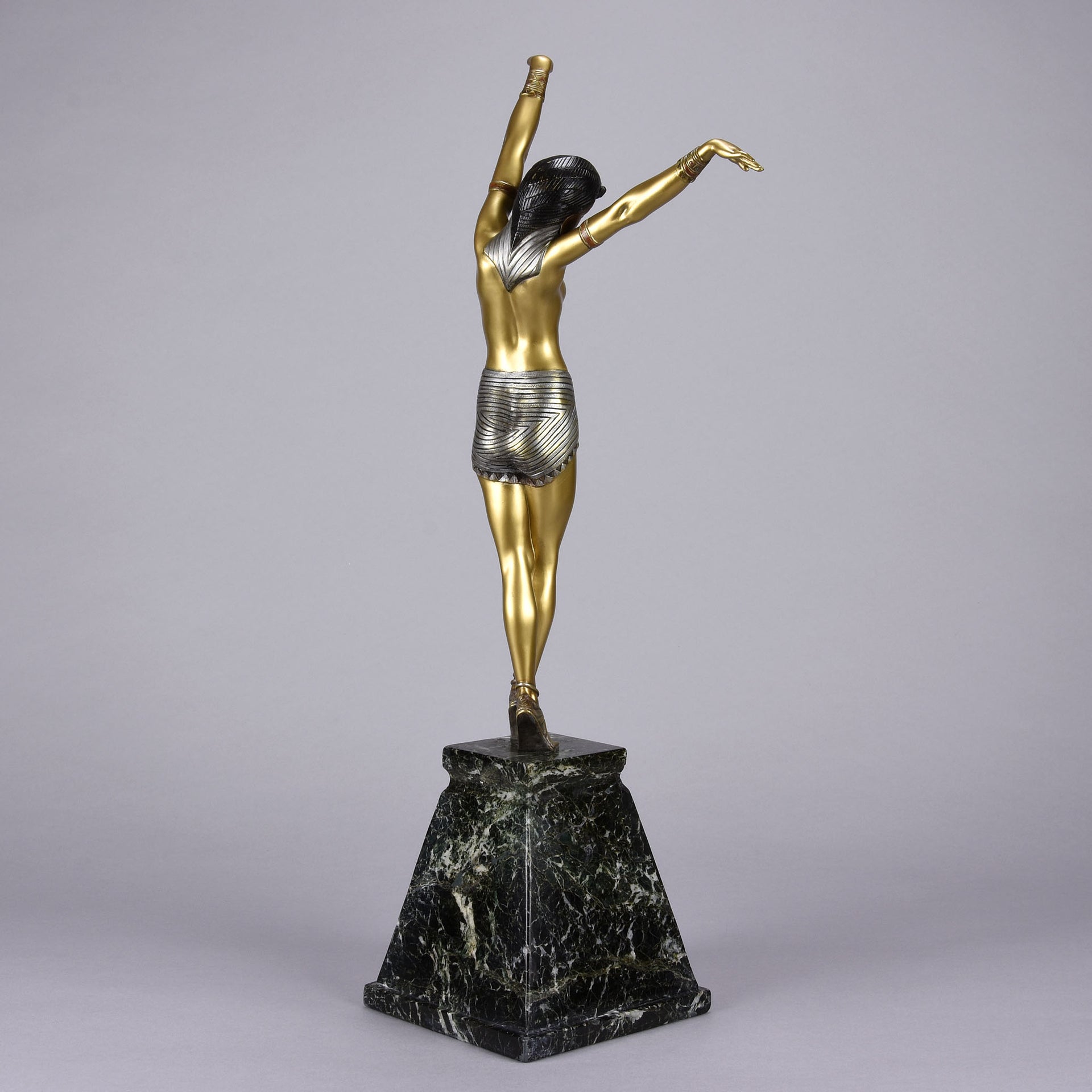 Demetre Chiparus Egyptian Dancer - Art Deco Bronze Sculpture -Hickmet Fine Arts