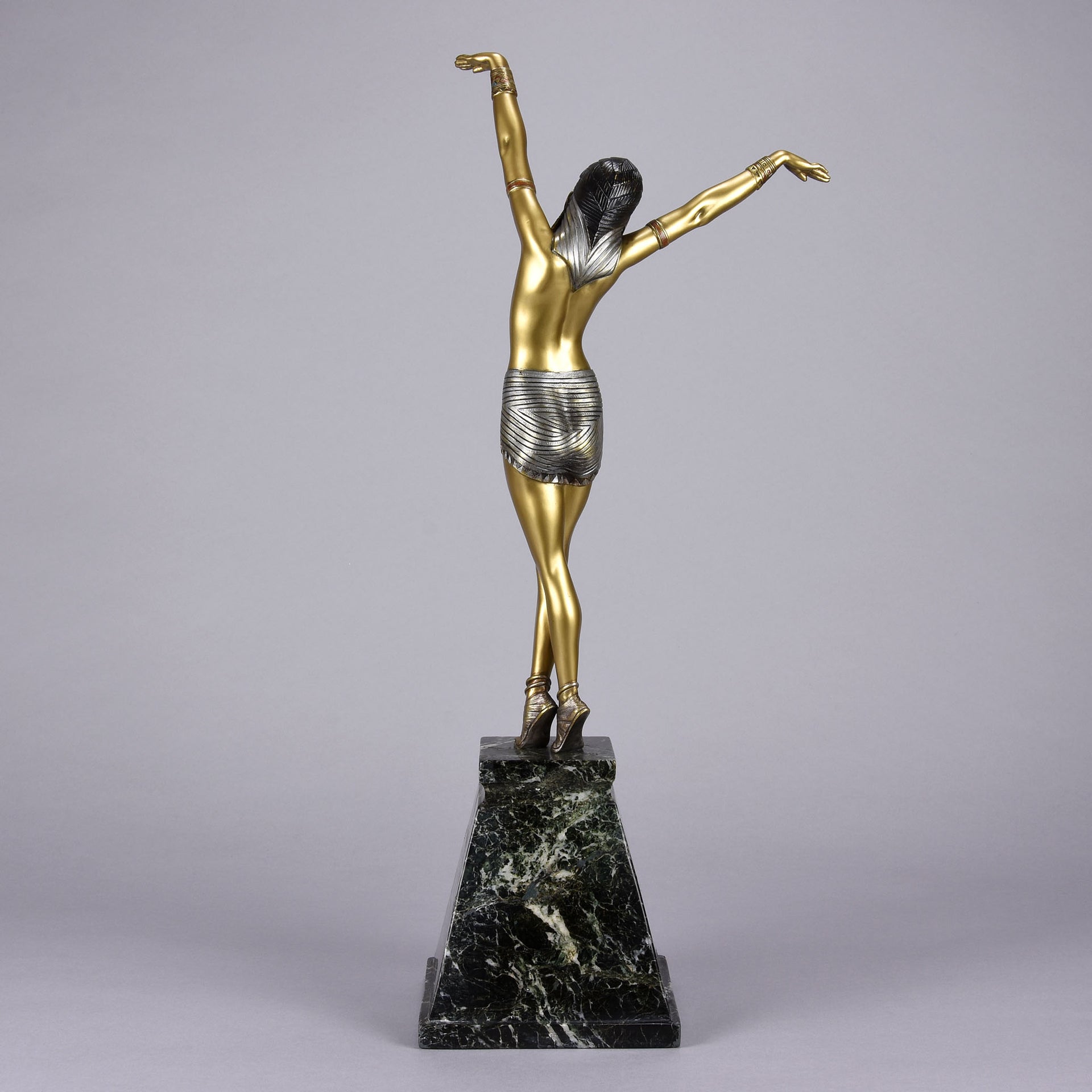 Demetre Chiparus Egyptian Dancer - Art Deco Bronze Sculpture -Hickmet Fine Arts