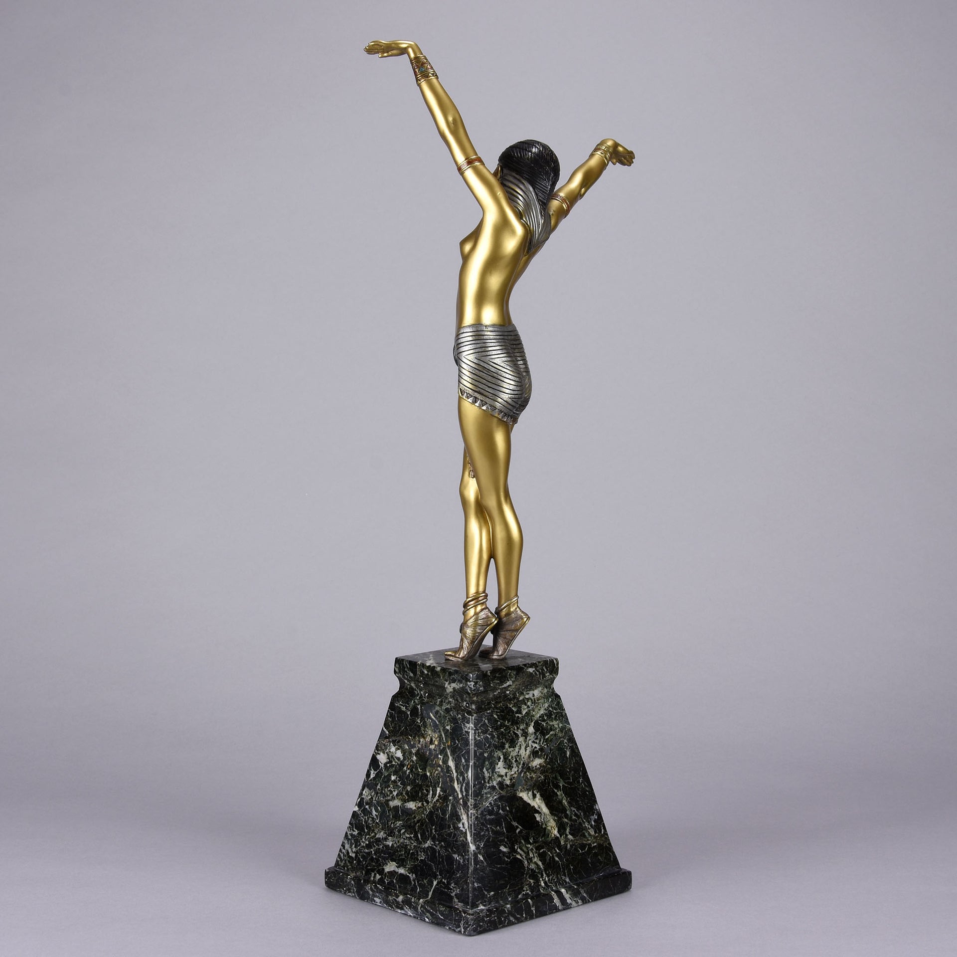Demetre Chiparus Egyptian Dancer - Art Deco Bronze Sculpture -Hickmet Fine Arts