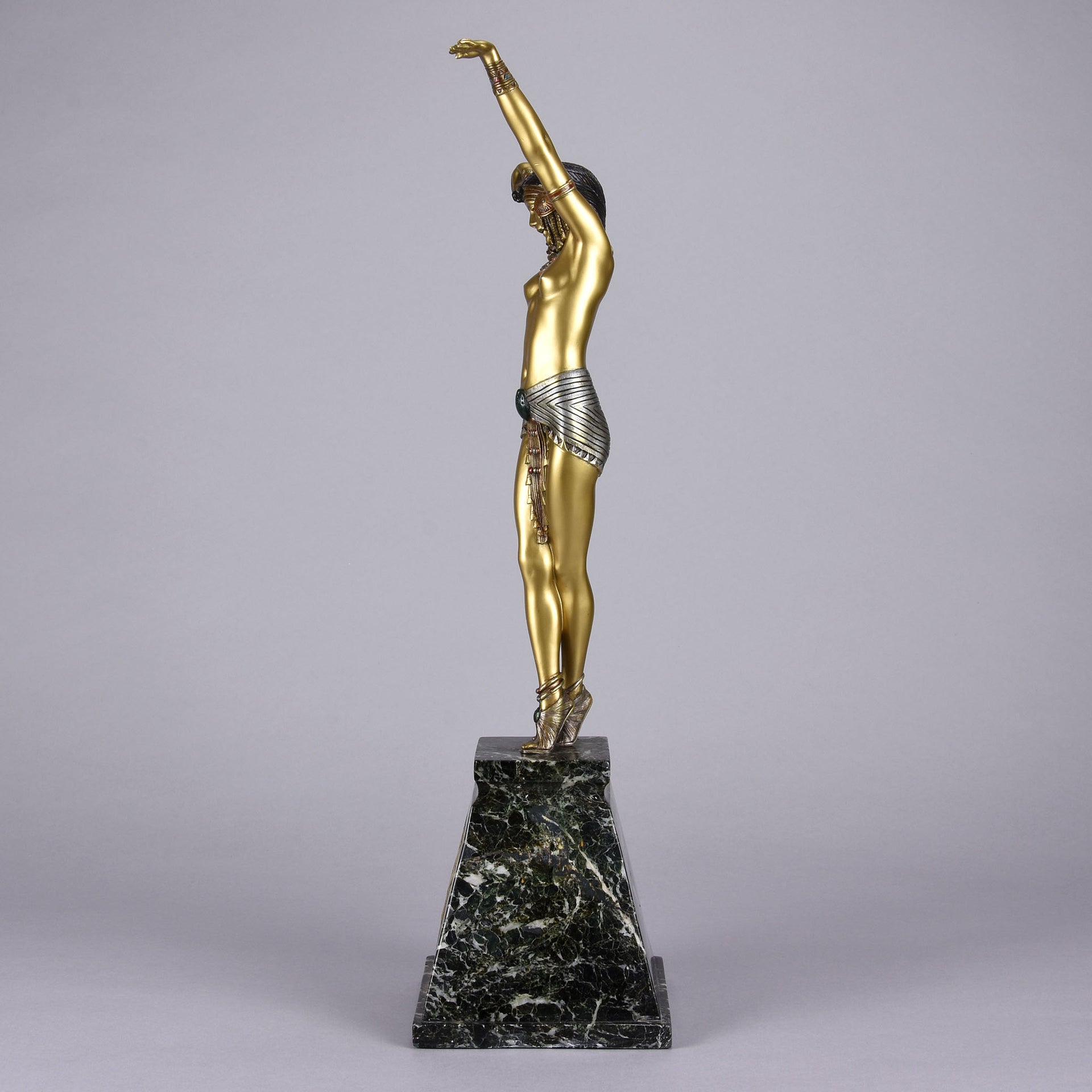 Demetre Chiparus Egyptian Dancer - Art Deco Bronze Sculpture -Hickmet Fine Arts