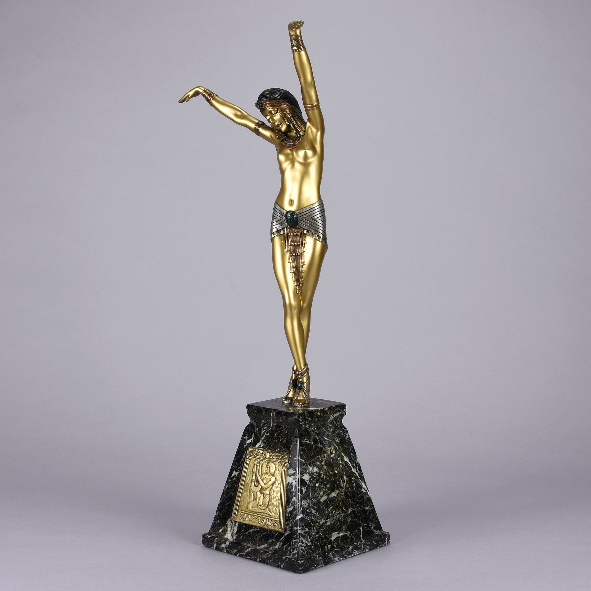 Demetre Chiparus Egyptian Dancer - Art Deco Bronze Sculpture -Hickmet Fine Arts