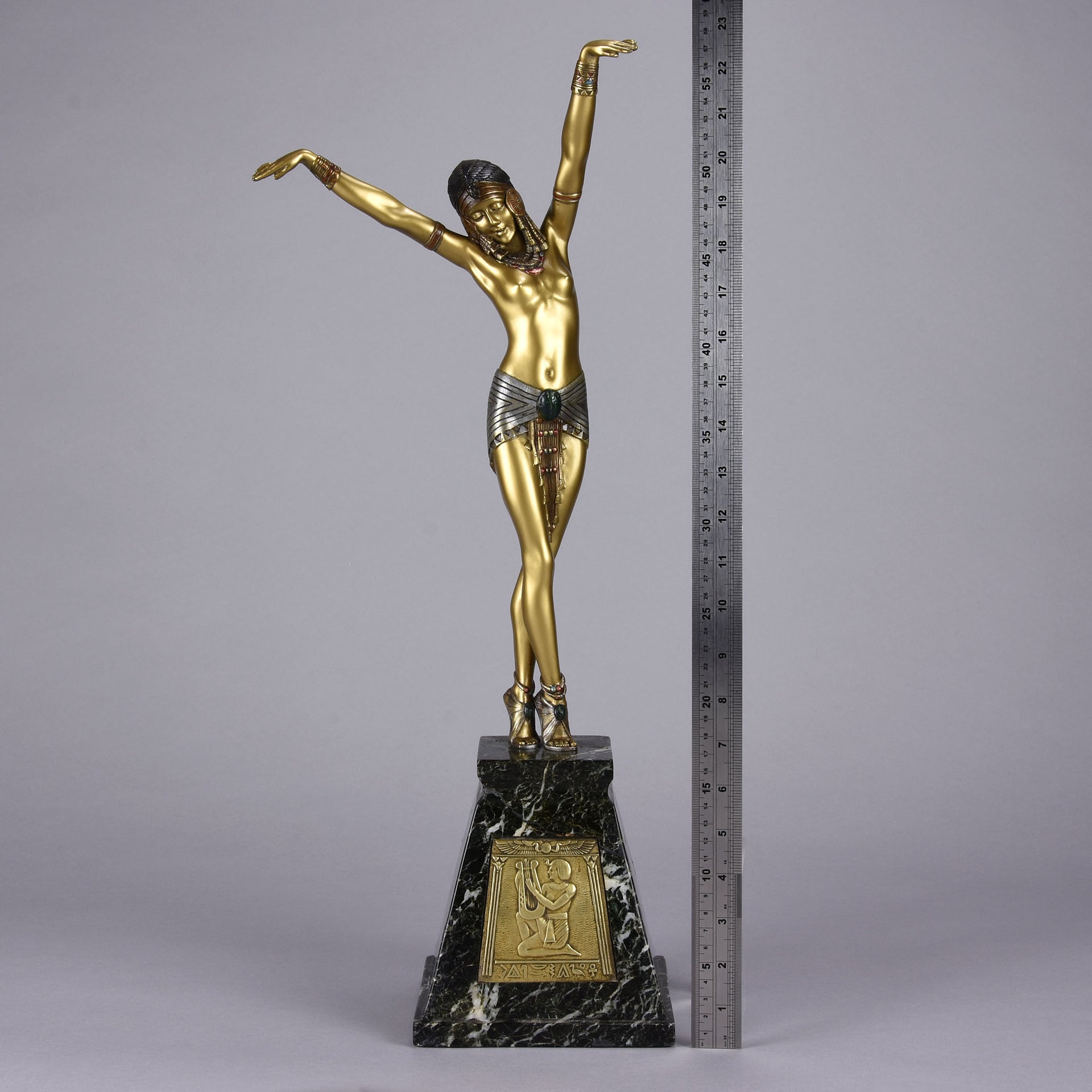 Demetre Chiparus Egyptian Dancer - Art Deco Bronze Sculpture -Hickmet Fine Arts