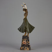 Chiparus Hindu Dancer Chryselephantine - Art Deco sculptures for sale - Deco Bronze - Chiparus Bronze - Hickmet Fine Arts