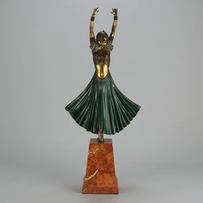 Chiparus - Hindu Dancer - Art Deco Figurines - Art Deco Sculpture - Demétre Chiparus - Art Deco Bronze - Art deco Bronze Lady - Chiparus Bronze - Antique Bronze - Hickmet Fine Arts