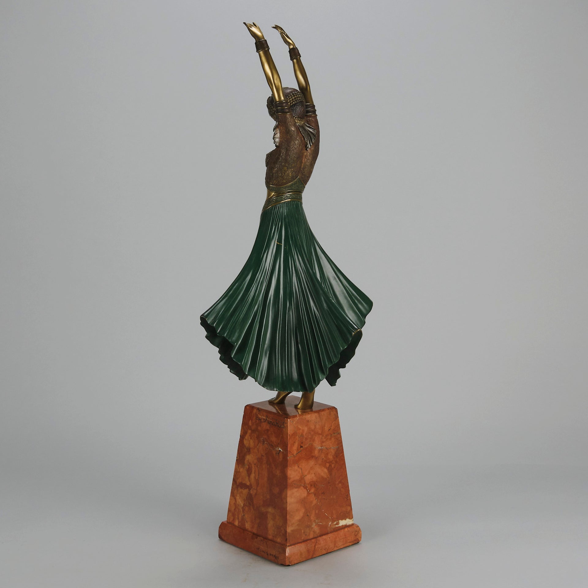 Chiparus - Hindu Dancer - Art Deco Figurines - Art Deco Sculpture - Demétre Chiparus - Art Deco Bronze - Art deco Bronze Lady - Chiparus Bronze - Antique Bronze - Hickmet Fine Arts