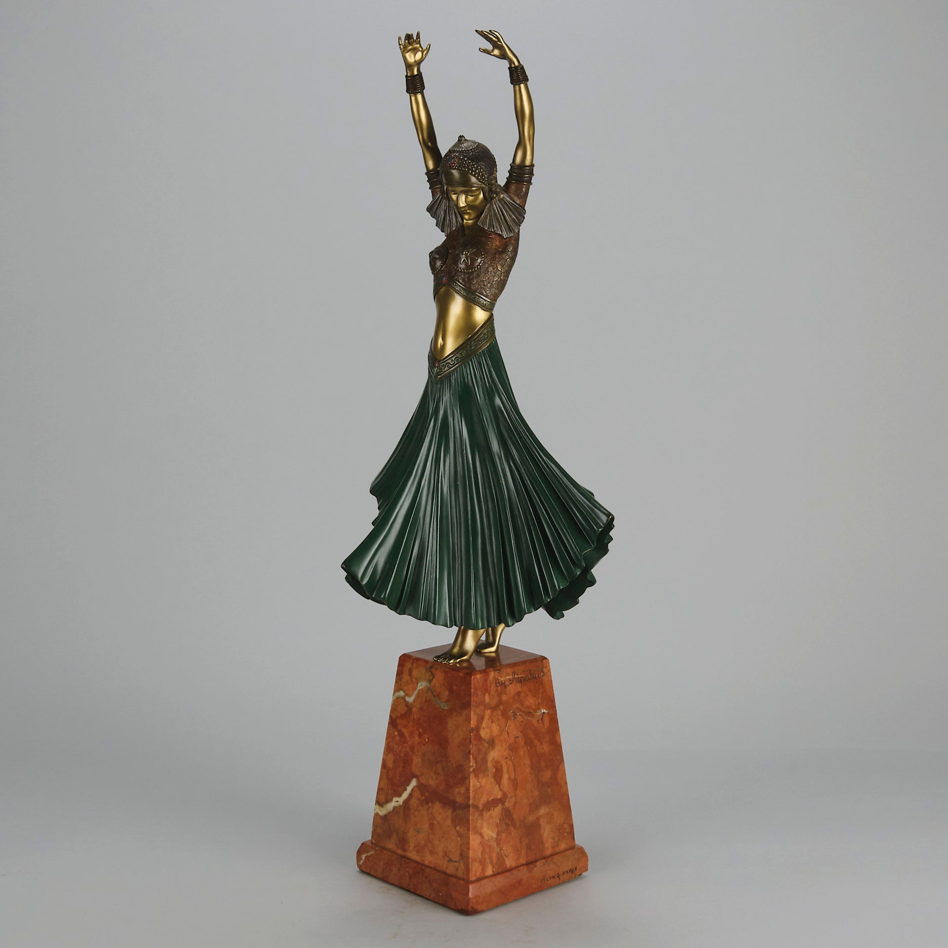 Chiparus - Hindu Dancer - Art Deco Figurines - Art Deco Sculpture - Demétre Chiparus - Art Deco Bronze - Art deco Bronze Lady - Chiparus Bronze - Antique Bronze - Hickmet Fine Arts