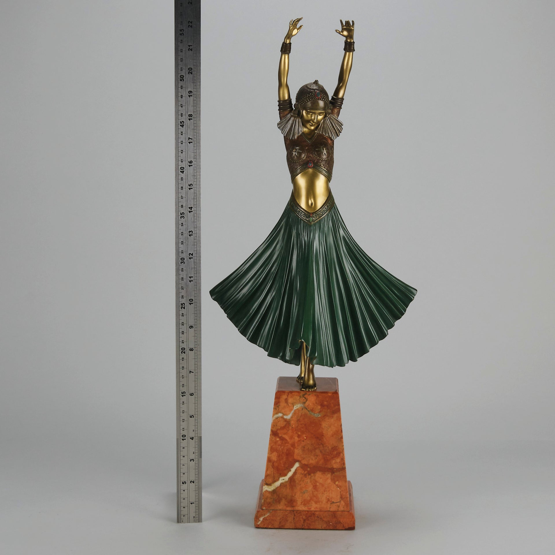 Chiparus - Hindu Dancer - Art Deco Figurines - Art Deco Sculpture - Demétre Chiparus - Art Deco Bronze - Art deco Bronze Lady - Chiparus Bronze - Antique Bronze - Hickmet Fine Arts