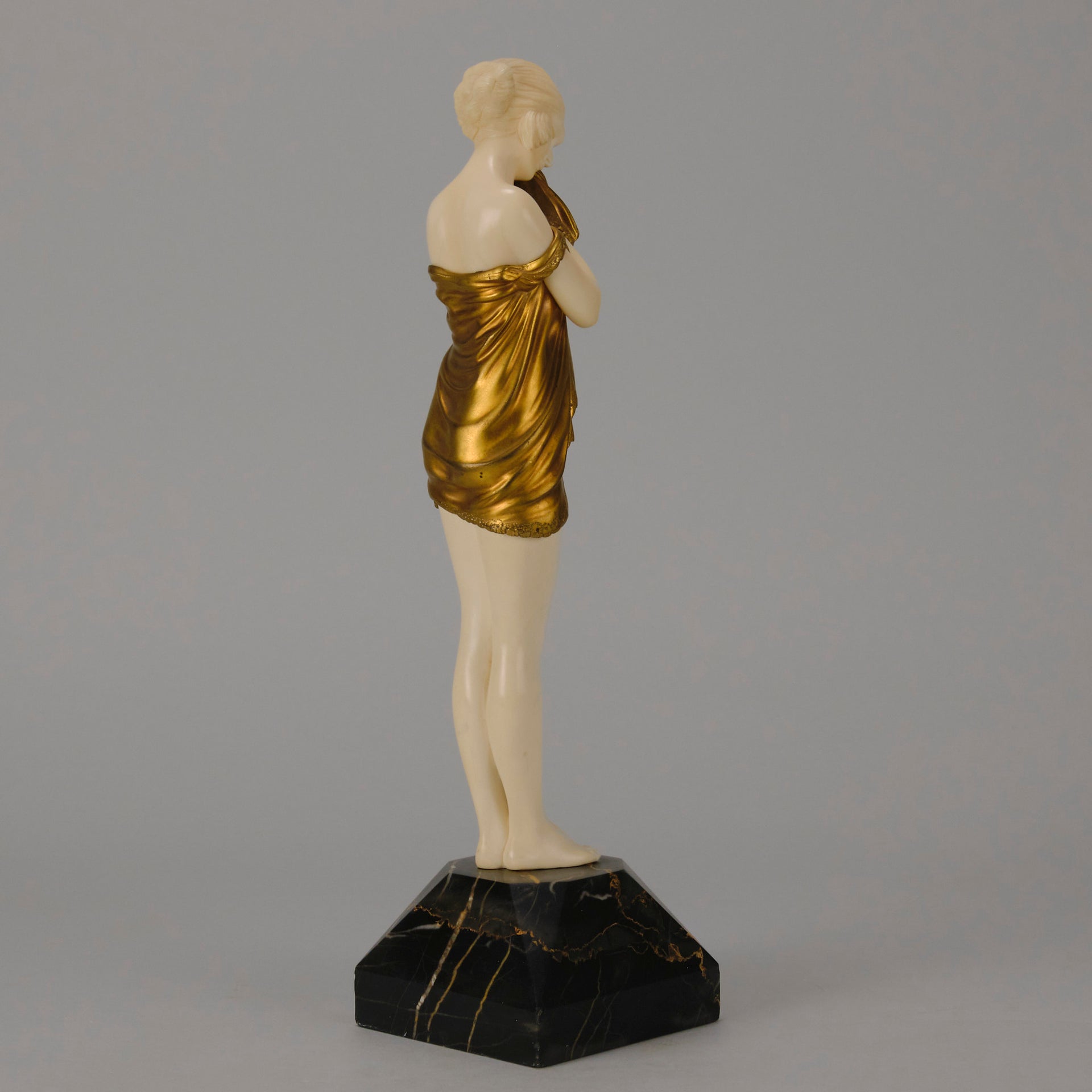 Chiparus Figure - D H Chiparus 'Little Sad One' - Chiparus Bronze - Antique Bronze - Hickmet Fine Arts