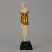 Chiparus Figure - D H Chiparus 'Little Sad One' - Chiparus Bronze - Antique Bronze - Hickmet Fine Arts