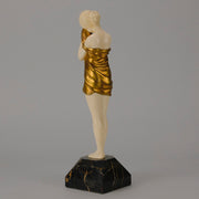 Chiparus Figure - D H Chiparus 'Little Sad One' - Chiparus Bronze - Antique Bronze - Hickmet Fine Arts