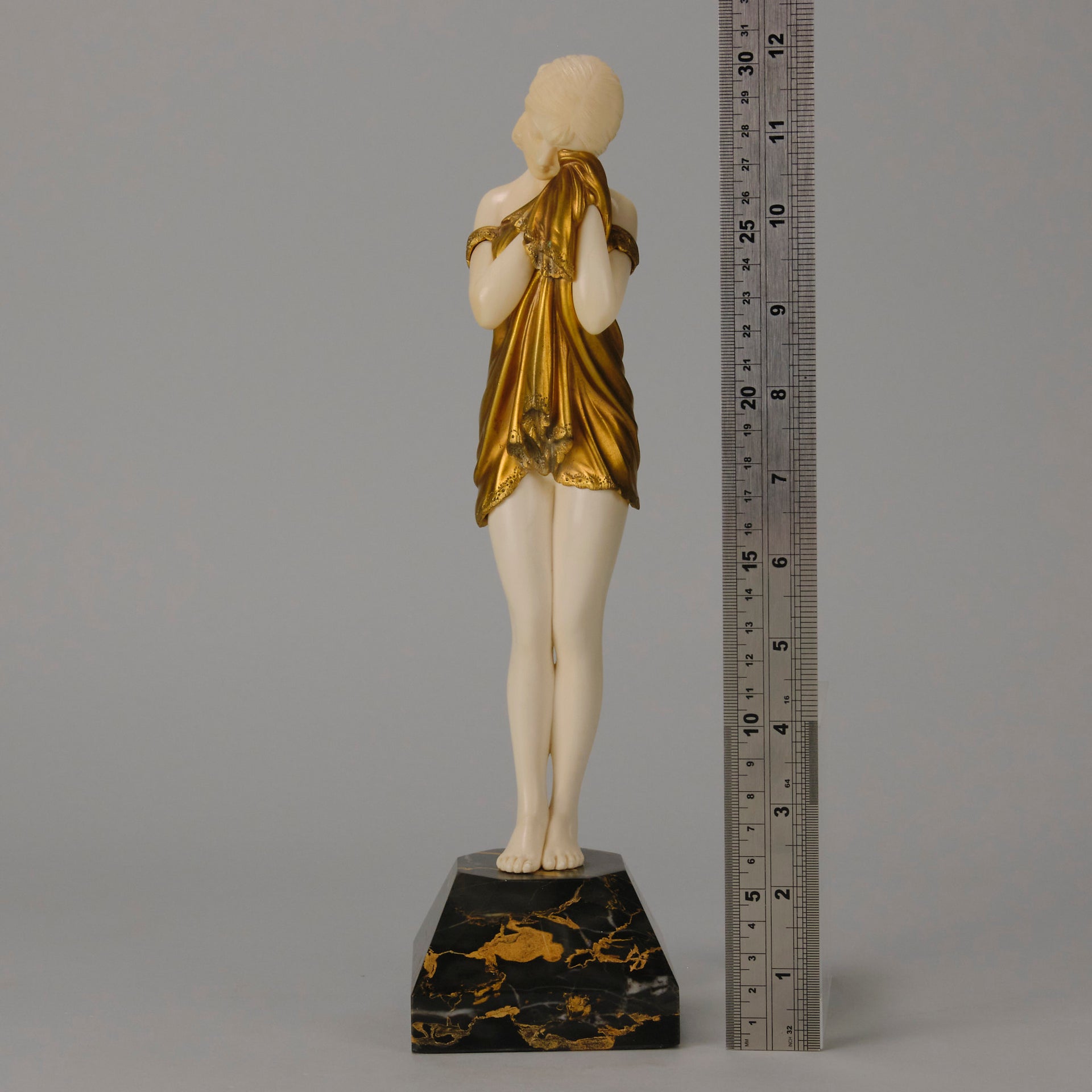 Chiparus Figure - D H Chiparus 'Little Sad One' - Chiparus Bronze - Antique Bronze - Hickmet Fine Arts