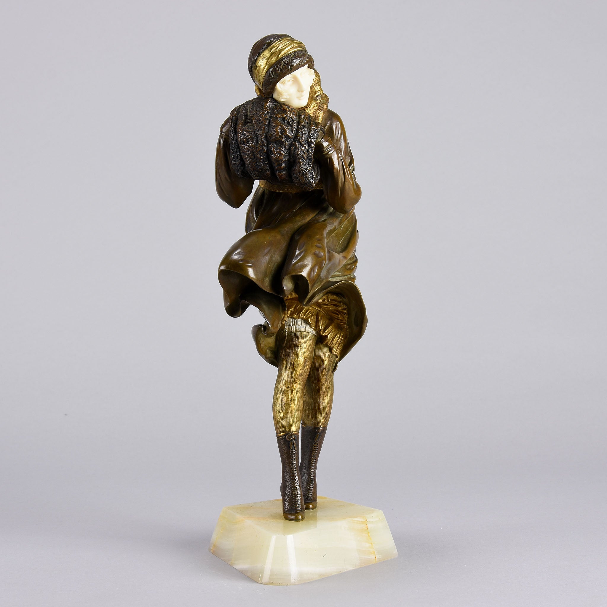 D H Chiparus, ル・スクレ（Le Secret） Demetre Chiparus The Squall - Art Deco Bronze - Hickmet Fine Arts