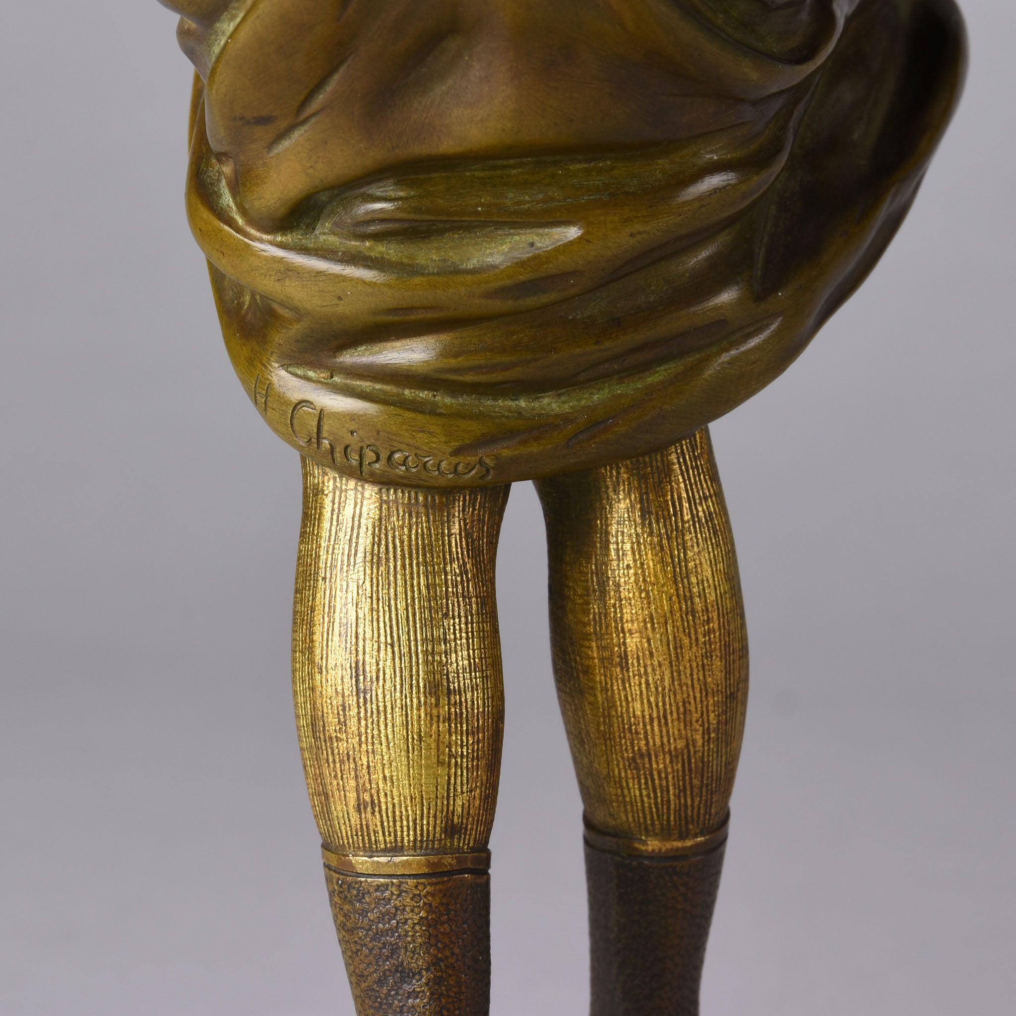D H Chiparus, ル・スクレ（Le Secret） Demetre Chiparus The Squall - Art Deco Bronze - Hickmet Fine Arts