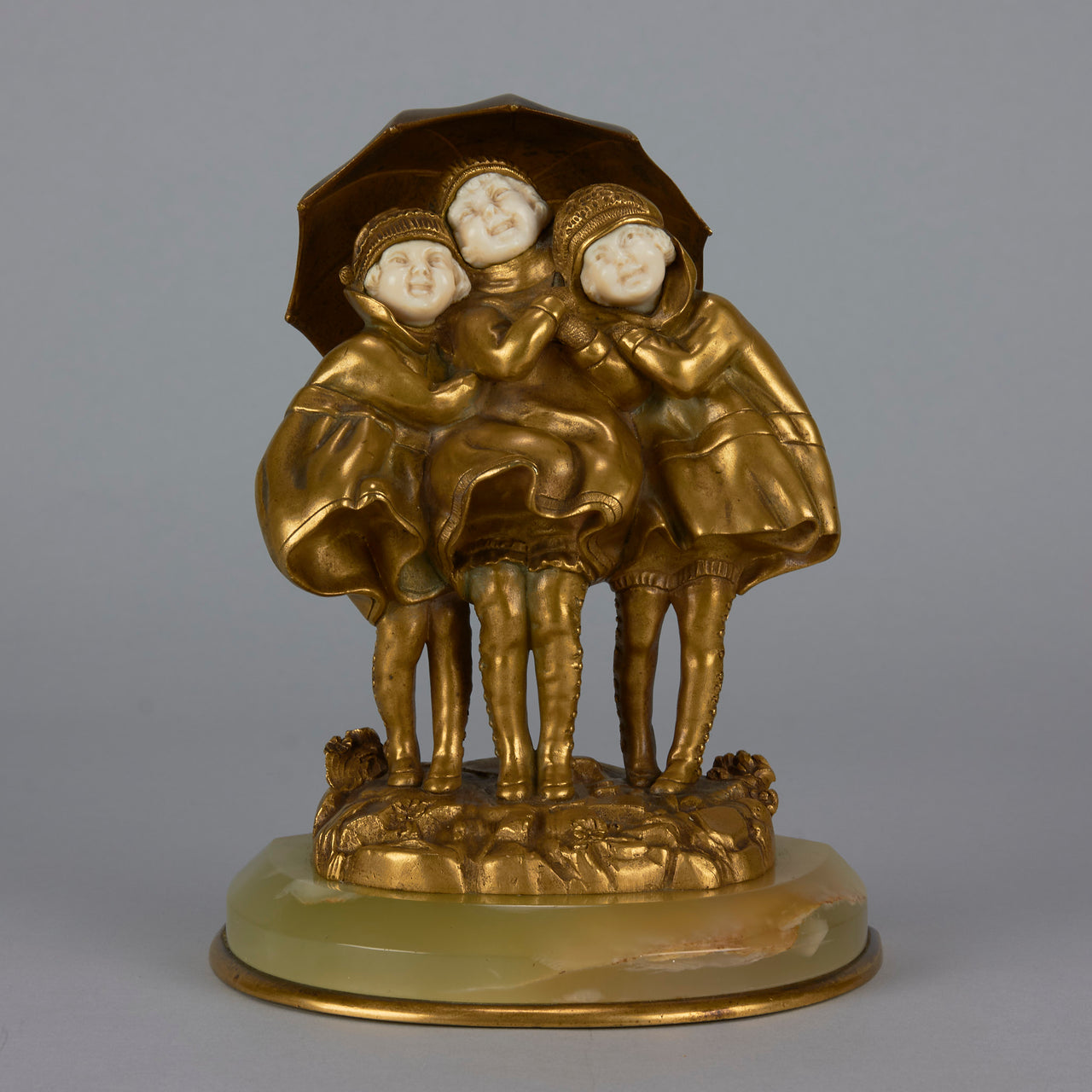 Chiparus Demetre bronze and ivory three girls