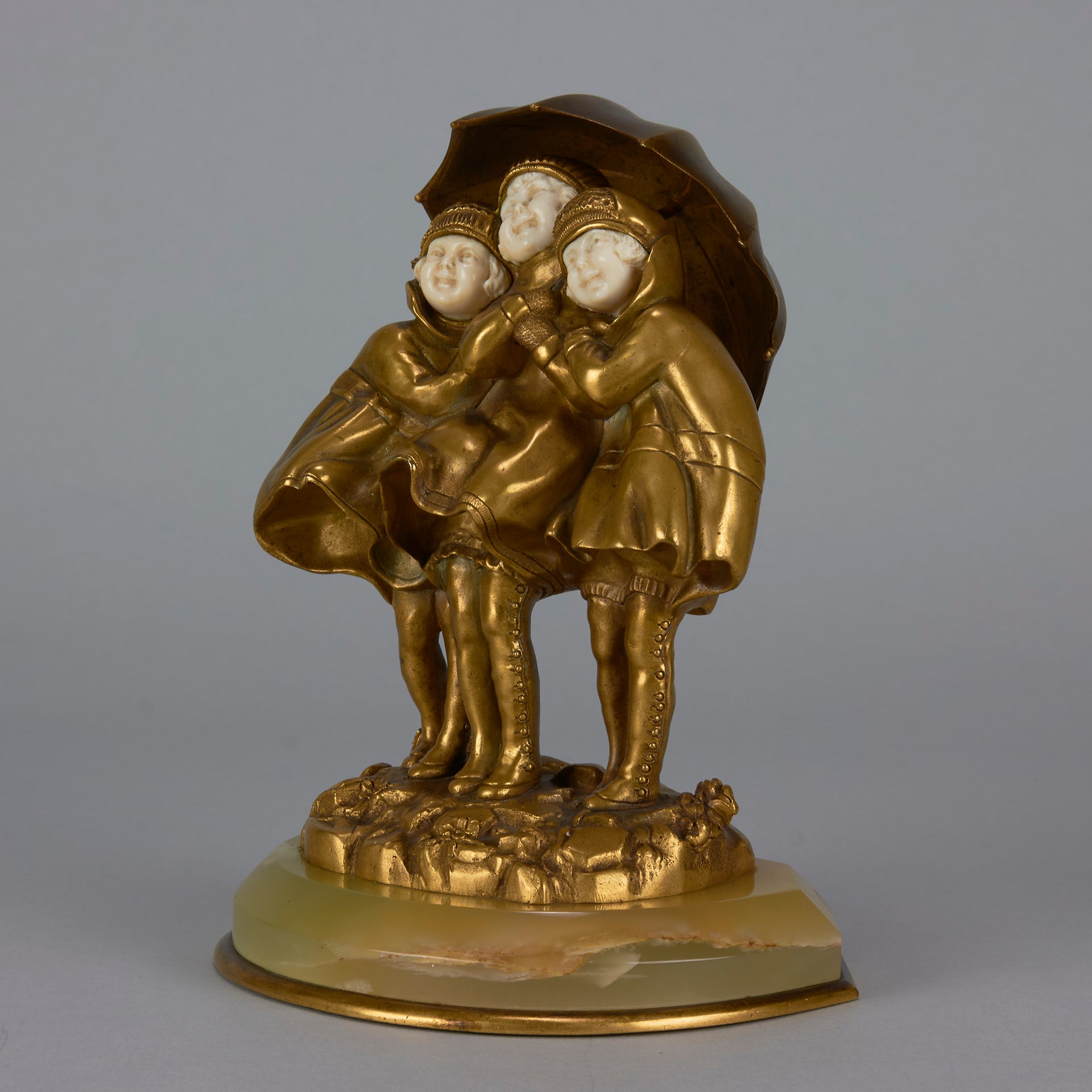 Chiparus Demetre bronze and ivory three girls