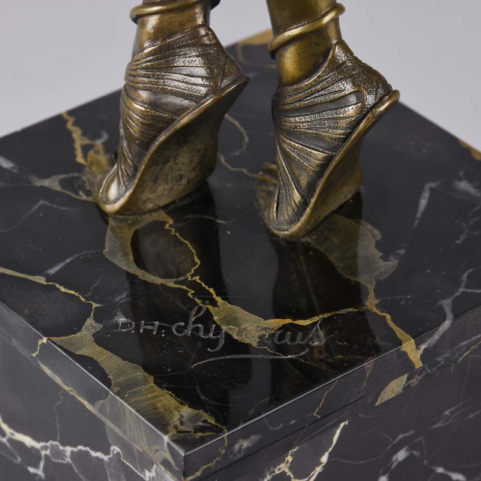 k*n様 Chiparus エジプトの踊り子 Demetre Chiparus Egyptian Dancer Bronz Sculpture Signed D.H.