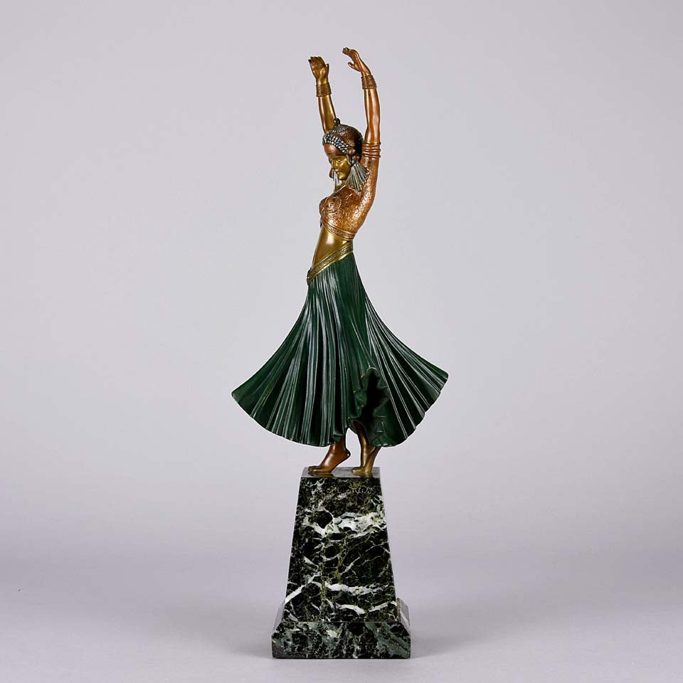 Chiparus Hindu Dancer - Demetre Chiparus Bronze - Hickmet Fine Arts