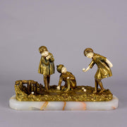 Demetre Chiparus Art Deco Sculpture - Jeu des Quilles - Chiparus Bronze - Hickmet Fine Arts