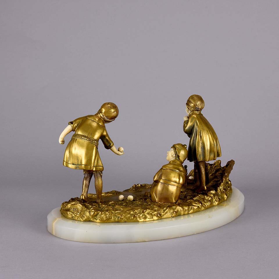 Demetre Chiparus Art Deco Sculpture - Jeu des Quilles - Chiparus Bronze - Hickmet Fine Arts