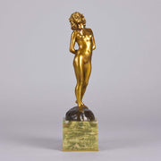 Joseph Descomps Art Deco Bronze - Nude by Descomps - Hickmet Fine Arts