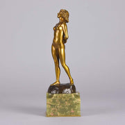 Joseph Descomps Art Deco Bronze - Nude by Descomps - Hickmet Fine Arts