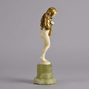 Alonzo Art Deco Bronze & Ivory Figure