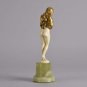 Alonzo Art Deco Bronze & Ivory Figure