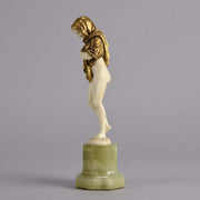 Alonzo Art Deco Bronze & Ivory Figure